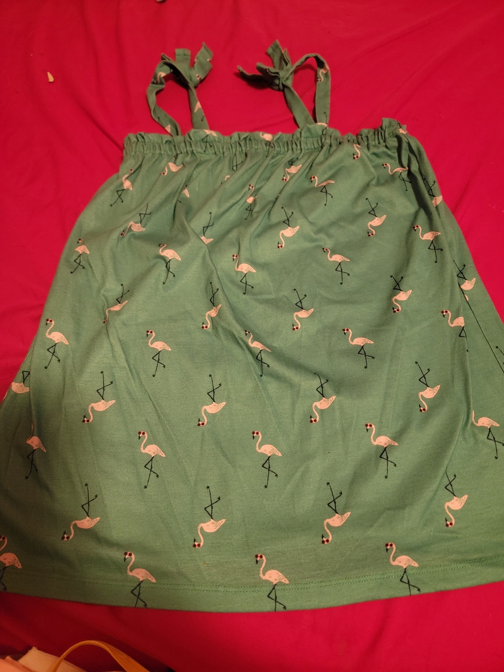 Old Navy Green Flamingo Print Sundress